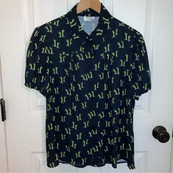 Black and Zombie Hands Caroline Blouse - Picture 5 of 13